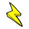 comic cartoon lightning bolt symbol