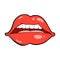 comic cartoon lips symbol