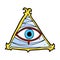 comic cartoon mystic eye symbol