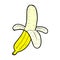 comic cartoon peeled banana