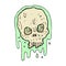 comic cartoon slimy skull