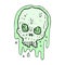 comic cartoon slimy skull