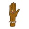 comic cartoon spooky hand symbol