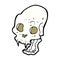 comic cartoon spooky vampire skull