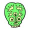 comic cartoon sugar skull