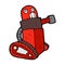 comic cartoon tank robot