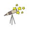 comic cartoon telescope