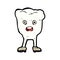 comic cartoon tooth looking afraid