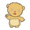 comic cartoon worried teddy bear