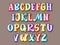 Comic childrens papercut alphabet