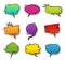 Comic colorful blank speech bubbles collection