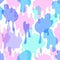 Comic dripping blots background in pop art, graffiti style. Funky paint drips, stains, drops seamless pattern