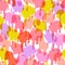 Comic dripping blots background in pop art, graffiti style. Funky paint drips, stains, drops seamless pattern