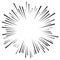 Comic explosion effect. Radiating, radial lines. Starburst, sunburst element