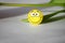 Comic face smiley ball with positive expression