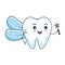 Comic fairy tooth kawaii character