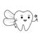 Comic fairy tooth kawaii character