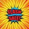 Comic Flash Sale wording advertising concept