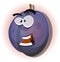 Comic Funny Plum Character