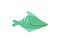 Comic green fish cartoon vector illustration