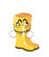 Comic internet meme illustration of autumn boots