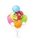 Comic internet meme illustration of bunch of baloons