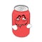 Comic internet meme illustration of red can