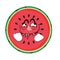 Comic internet meme illustration of watermelon