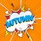 Comic Lettering Autumn In The Speech Bubbles Comic Style Flat Design