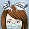 Comic with a masked girl afraid of the Coronavirus epidemic
