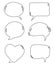 Comic message bubble outline designs