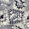 Comic monochrome seamless pattern