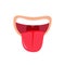 Comic mouth showing a tongue icon