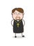 Comic Priest Expressionless Face Vector