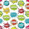 Comic Speach Bubble Effect Background Pattern on a White. Vector