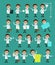 Comic Specialist Doctors Poses and Concepts Vector Set