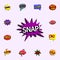 Comic speech bubble with expression text snap icon. comic icons universal set for web and mobile