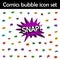 Comic speech bubble with expression text snap icon. Comic icons universal set for web and mobile