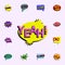 Comic speech bubble with expression text yeah icon. comic icons universal set for web and mobile