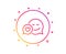 Comic speech bubble with Smile line icon. Vector