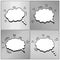 Comic speech bubbles monochrome set