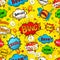 Comic speech bubbles seamless pattern