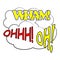 Comic speech bubbles set. Pop Art style sound expression text icons. WHAM. OHHH. OH. .