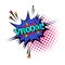 Comic Speech Chat Bubble Pop Art Style Vroom Expression Text Icon