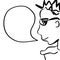 Comic style drawing of young handsome man with speech bubble.