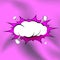 Comic style pop art pink explosion cloud