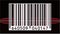 comic style - Reading a bar code with red beam