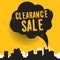 Comic style speech bubble, with text Clearance Sale