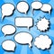 Comic style speech bubbles