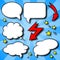 Comic style speech bubbles